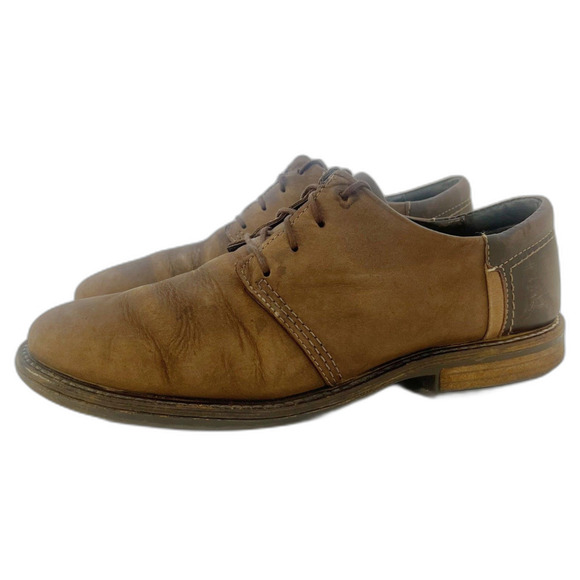 Naot Chief Men\'s Brown Leather Oxfords Lace Up Loafers Taupe Light Brown Size 11